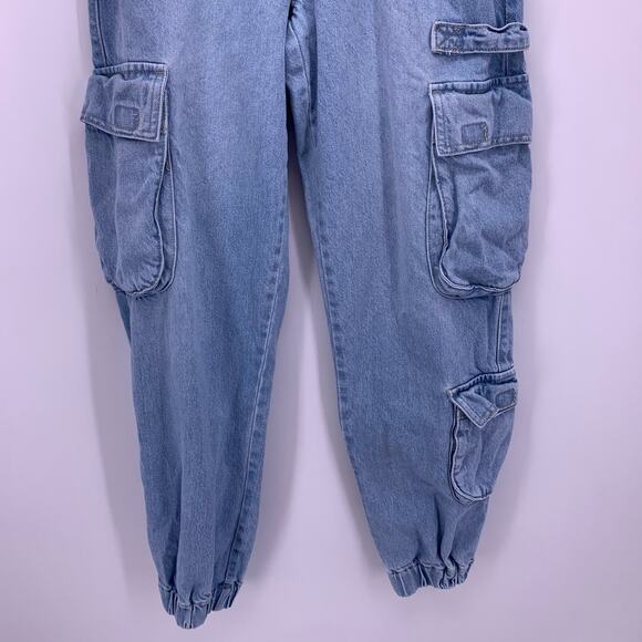 Forever 21 High-Waisted Cargo Jogger Jeans Womens Size S - Picture 4 of 8